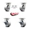 Service Caster 5 Inch Kingpinless Semi Steel Wheel Caster Swivel Locks 2 Brakes SCC, 2PK SCC-KP30S520-SSR-BSL-2-SLB-2 - alternate 7